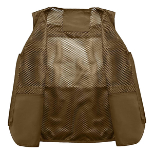 Gilet de pêche en maille pour hommes adultes, gilet d'été léger à quatre poches avec fermeture éclair, sans manches, pour l'extérieur - Product Image 3