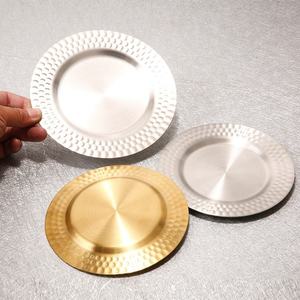 Luxury Stainless Steel Charger Plate Metal Serving <b>Tray</b> Decorative <b>Dinner</b> Plate Underplate for Wedding Hotel Party Tableware - Product Image 3