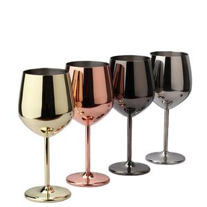 Bold Blossom Rose Gold Stainless Steel Sustainable Modern <b>Wine</b> <b>Goblet</b> with Custom Logo 301-400ml for Party - Product Image 1