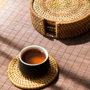 Assiette en rotin écologique du Vietnam, en bambou naturel tressé, motif floral classique TUYET DUNG, vente en gros - Product Image 1