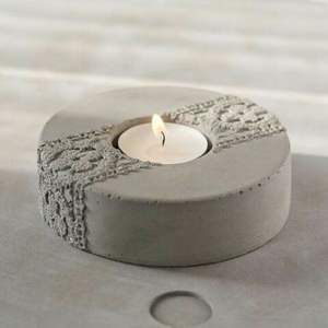 Porte-bougie en béton fait main TCE Premium pour la décoration de la maison, centre de table, hôtel, restaurant, cadeau et aménagement intérieur - Product Image 1
