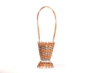 Cesta de Mimbre Hecha a Mano de Lujo para Arreglos Florales, Centro de Mesa para Recepción de Bodas, Accesorio de Decoración Rústica para el Hogar - Product Image 2