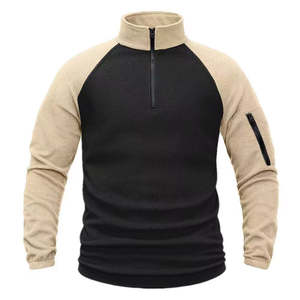 Unisex Quarter Zip Sports Jacket Breathable Long Sleeve Workout <b>Pullover</b> Track Jacket For <b>Men</b> Mid Layer Zip Long Sleeve Jacket - Product Image 4