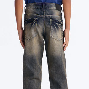 กางเกงยีนส์เดนิมวินเทจ ดีไซน์ทันสมัย สวมใส่สบาย ทรงหลวม ชุดลำลองสมาร์ทแคชชวลสำหรับเด็กผู้ชาย คอลเลคชั่นขายส่ง - Product Image 6