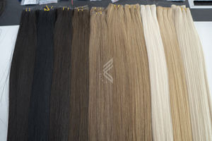 Extensiones de cabello europeo natural grueso de alta calidad para mujeres Grado virgen de cabello teñido procesado - Product Image 3