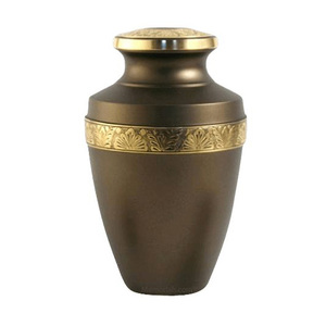 Hand Engraved Floral Pattern Brass Cremation Urn Elegant European/American Style <b>Memorial</b> <b>Keepsake</b> for Pet - Product Image 1