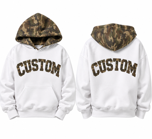 Sudadera con Capucha Oversize Unisex de Algodón Sólido Personalizada, Estilo Hip Hop, Anti-Pilling, Blanca, con Bolsillos y Detalles en Relieve/Reflejantes - Product Image 4
