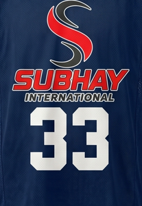 เสื้อเจอร์ซีย์กีฬาสีน้ำเงิน SUBHAY INTERNATIONAL หมายเลข 33 พร้อมโลโก้ ดีไซน์สำหรับทุกเพศ - Product Image 3