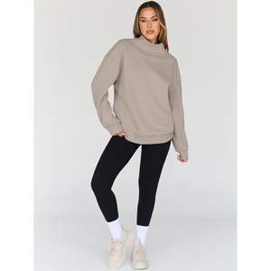 Conjuntos de Moda Otoño 2025 Personalizados, Sudadera con Capucha de Cuello Alto Extra Grande para Mujer, Tops de Manga Larga para Otoño - Product Image 2