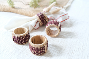 Vintage Rattan Napkin Ring for <b>Table</b> Setting Handmade Wood Serviette Rings Holder for Thanksgiving, Outdoor Dinner, <b>Table</b> Decor - Product Image 4