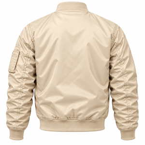 Chaqueta Bomber de Estilo Sólido para Hombre, Cierre Frontal Simple, Ligera, Informal, para Pedidos de Ropa de Marca Privada para Comercio Global - Product Image 2