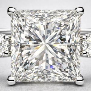 Anillo de Platino con Diamantes de Corte Princesa de 5.00 CT Cultivados en Laboratorio, Certificado IGI, para Mujer, Brillante, Premium, para Aniversario de Bodas - Product Image 2
