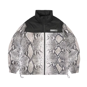 Veste matelassée unisexe pour enfants, imprimé peau de serpent, sur mesure, OEM ODM, chaude, imperméable, coupe-vent, respirante - Product Image 1