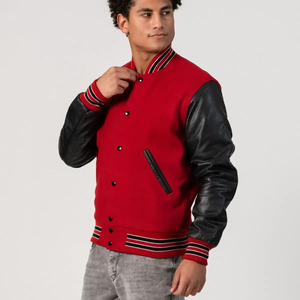 Veste universitaire en cuir sur mesure pour hommes, veste bomber premium, veste de baseball décontractée streetwear pour hommes - Product Image 6