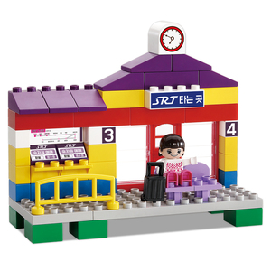 Juego de Bloques de Construcción y Vías de Tren OXFORD para Niños Pequeños, Juguete Educativo de Plástico para Edades de 3+ Años y de 5 a 7 Años, Corea - Product Image 3