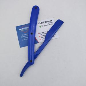 Rasoir droit professionnel de haute qualité à lame exposée en acier inoxydable avec poignée en plastique pour hommes pour le rasage du visage et du corps - Product Image 3