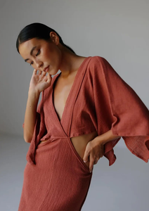 Tenue de plage d'été sans manches en lin et coton pour femme, décontractée, lavable, écologique, taille naturelle - Product Image 4