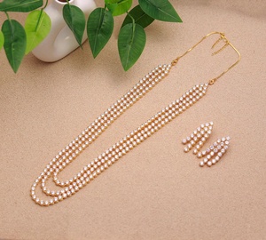 Parure de colliers 3 couches CZ Tennis pour femme, collier long superposé élégant pour mariage, bijoux de soirée, cadeau pour elle - Product Image 2
