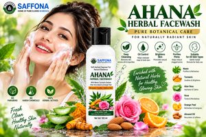 Limpiador Facial Herbal Ahana con Neem, Cúrcuma, Aloe Vera, Rosa, Piel de Naranja y Aceite de Almendras, Limpiador Facial Botánico - Product Image 3