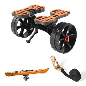 Carrito Plegable para Kayak con Llantas de Goma Sólida de 10 Pulgadas y 1 Correa de Trinquete, Capacidad de Carga de 300 Libras para Tabla de Paddle - Product Image 1