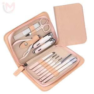 Luxury 12-in-1 12PCS Durable Portable Manicure Kit Gradient Pink Stainless Steel Classic Personal Care Grooming for Women Men - Product Image 4
