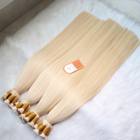 Extensions de cheveux humains Remy 100% en vrac, double épaisseur, lisses, couleur personnalisée, cheveux bruts vietnamiens, 8 pouces étirées, trame simple