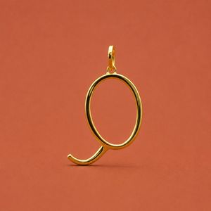 Nuevo Colgante de Plata S925 con Letra Q Cursiva con Incrustaciones de Moissanita, Joyería Hip Hop - Product Image 4