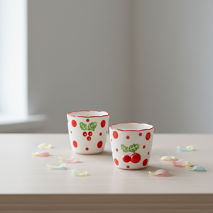 Taza de Té de Porcelana Fina de Primera Calidad 3460983CUPA-0.2, Nueva, con Estampado de Flor de Poinsettia y Punto Rojo - Product Image 6