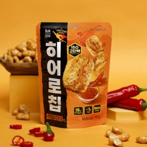 [Dailymeal] Bokthing Hero Chip saveur chili, collation protéinée faible en gras et non frite, 148 kcal, aliment coréen sain de qualité supérieure - Product Image 1