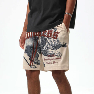 Shorts de Playa para Hombre, Ecológicos, Transpirables, de Secado Rápido, Negros, Estampados, con Bolsillos, Cintura con Cordón, Estilo Urbano, Sublimados - Product Image 3