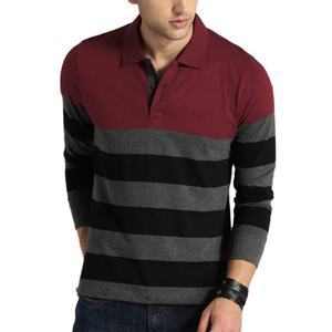 Polo à manches longues design décontracté pour hommes 100% coton Logo personnalisé de haute qualité Vente en gros OEM Qualité orientée vers l'exportation - Product Image 1