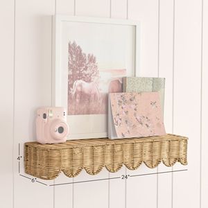 ชั้นวางของติดผนังลายหอยเชลล์หวายแบบใหม่ ของตกแต่งห้องเด็ก เป็นมิตรกับสิ่งแวดล้อม ชั้นวางโชว์สินค้า ขายส่งจำนวนมาก ผู้จัดจำหน่ายอุปกรณ์จัดระเบียบบ้าน - Product Image 4