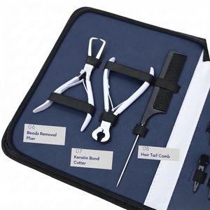 Kit d'outils professionnels pour extensions de cheveux à micro-anneaux avec pince à sertir, peigne à crochets et pinces - Product Image 5