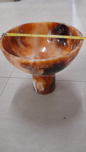 Hermoso Tazón Decorativo de Resina Rosa con Diseño de Volantes, Ideal para Regalo, Tazón Multiusos de Resina Epoxi para Ensaladas - Product Image 6