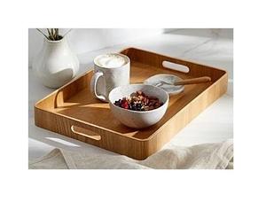 Plateau de service multifonctionnel en bois d'acacia personnalisable et écologique pour la cuisine, l'hôtellerie, la vaisselle moderne pour les fêtes et le service alimentaire - Product Image 3