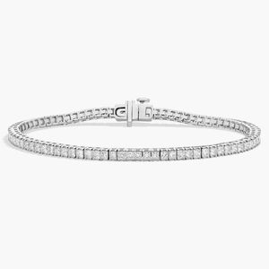 7" Princess Cut Lab Grown Diamond Filled Tennis <b>Bracelet</b> in Yellow Gold Luxury - Product Image 6