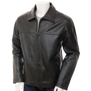 Chaqueta de Cuero Sintético Estilo Casual y Urbano, Diseño Personalizado de Alta Calidad, Corte Ajustado, Transpirable e Impermeable para Hombre - Product Image 1