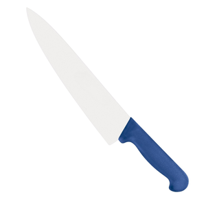 Couteaux de chef en acier inoxydable de 300 mm avec manche bleu confortable pour la cuisine, la préparation culinaire, la découpe de viande et l'usage quotidien - Product Image 3