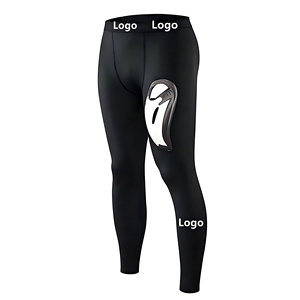 Pantalones de capa base para hockey sobre hielo, con logo frontal, ajuste seguro, resistentes a cortes, zonas de alta ventilación, comodidad avanzada - Product Image 2