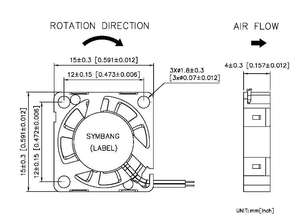 Ventilador Eléctrico Micro de Plástico con Rodamiento de Bolas de 15x4mm, 5V, para Alta Temperatura, Motor DC, OEM para Mini Proyector y SSD - Product Image 2