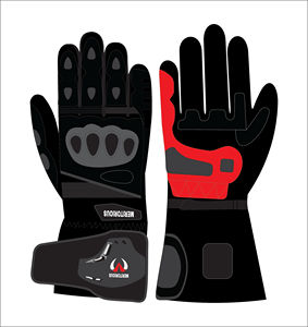 Guantes de carreras de motos para hombre, guantes de seguridad para motociclismo, guantes de carreras de motos con protección completa para los dedos y protección de nudillos de carbono. - Product Image 1