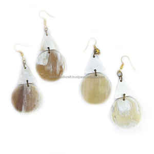 Pendientes de Cuerno de Búfalo de Diseño Único Clásico de Alta Calidad para Mujer, Hechos a Mano, Certificados por IGI, para Fiestas y Eventos - Product Image 3