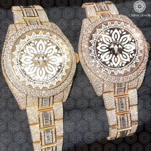 Charm Jewells Women's Luxury Gold <b>Watch</b> With <b>Diamond</b> Bezel Sapphire Crystal Analog Quartz Movement Folding Clasp - Product Image 1