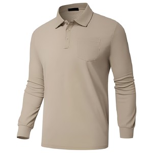 Camiseta de Rugby Casual de Manga Larga para Hombre, Talla Grande, Duradera, Transpirable, de Secado Rápido, para Uso Diario, Deportiva, con Diseño Sólido - Product Image 1