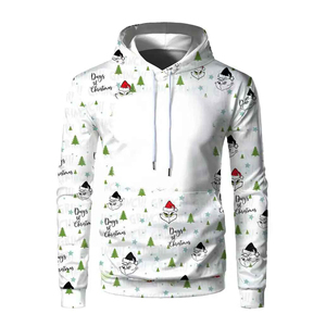 Sudadera con Capucha Sublimada Verde Grinch, Sudadera con Capucha Estampada Informal para Hombre, Sudadera con Capucha de Corte Regular para Invierno - Product Image 6
