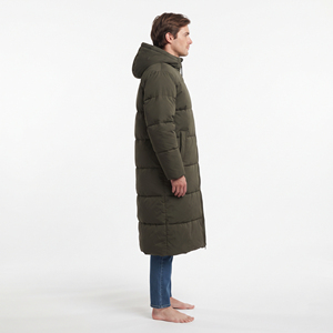 Best Quality Men's Thick Quilted <b>Long</b> <b>Puffer</b> <b>Jacket</b> <b>Hooded</b> Warm Winter Coat Insulated Casual Outdoor Outerwear - Product Image 3