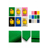 Étiquettes tissées personnalisées avec logo animal, étiquettes de marque à coudre pour vêtements, habillement et sacs