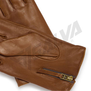 Guantes de Cuero con Pantalla Táctil para Hombre - Elegantes Guantes de Vestir para Uso en Exteriores en Invierno, Transpirables y Ecológicos - Product Image 5