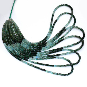 Cuentas redondas lisas de esmeralda AAA+ de 4 mm, esmeralda verde natural multicolor, piedras preciosas semipreciosas sueltas para la fabricación de joyas. - Product Image 2