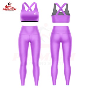 Conjunto de Yoga Sublimado para Mujer con Logotipo Frontal, Ropa Deportiva de Alta Calidad Hecha en Poliéster, Diseño Personalizado, Servicio OEM - Product Image 2